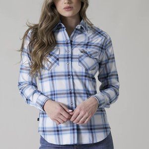 Kimes Ranch Matadora Blue Plaid Top - NEW